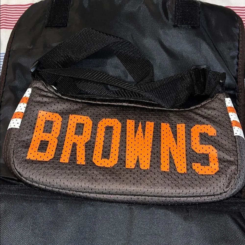 2-Ladies Cleveland browns Jersey Helmet Messenger Shoulder Bag+extra small Purse